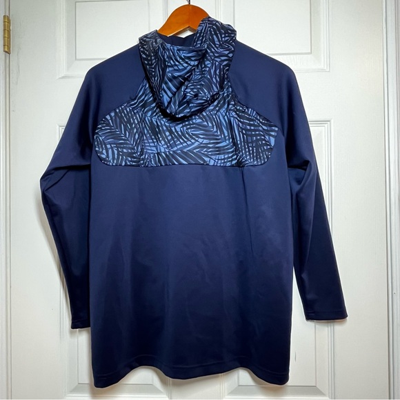 Peter Millar Boys Hyperlight Weld Navy Zip with Leaf Pattern Size XL - Picture 2 of 7
